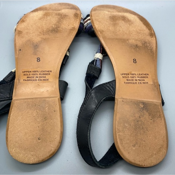 Urban Outfitters Ecote Braided Sandal Leather Upper Size 8 - Picture 10 of 11